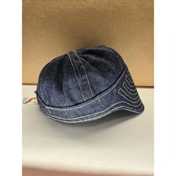 Baird Jeans Denim Hat Men Small-Medium Welding Cap Adjustable Strapback Made USA